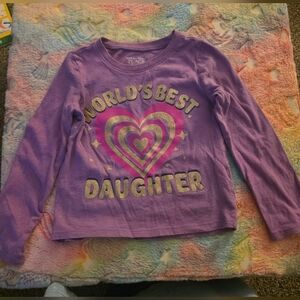 The Children's Place Purple 'World's Best Daughter' Long Sleeve Tee